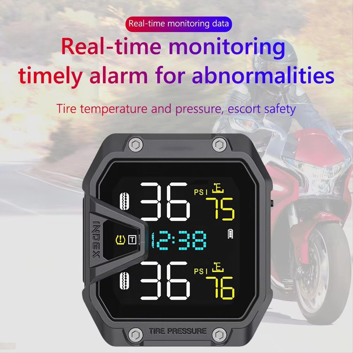 Tire Pressure Monitor - Super Sale Motorcycle TPMS with 2