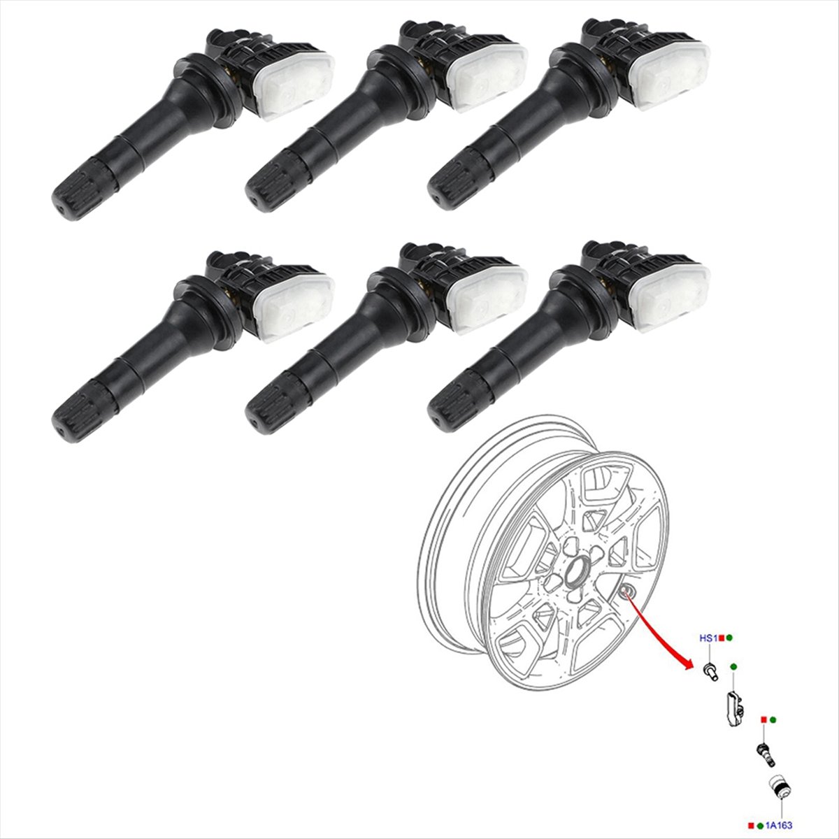 Tire Pressure Monitor - Super Sale 6PCS TPMS Tire Pressure