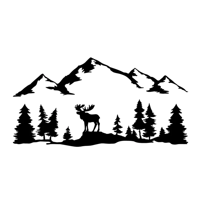 Car Accessories On Amazon - Car Sticker Camping Off-road Tree Deer