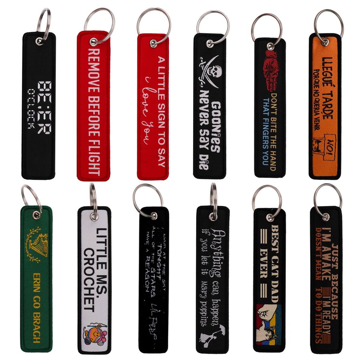 1pcs Quotation Embroidered Key - Car Accessories Quotation 评论和价格