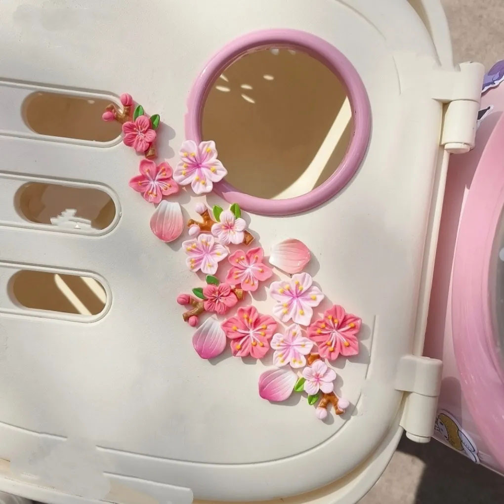 Peach Blossom Car Decal DIY 3D - Car Accessories Sticker 评论和价格