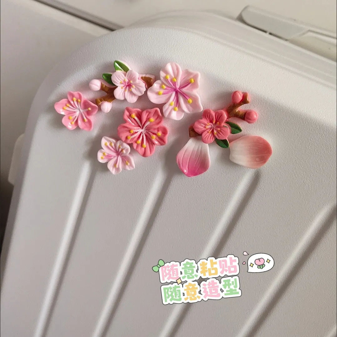 Peach Blossom Car Decal DIY 3D - Car Accessories Sticker 评论和价格