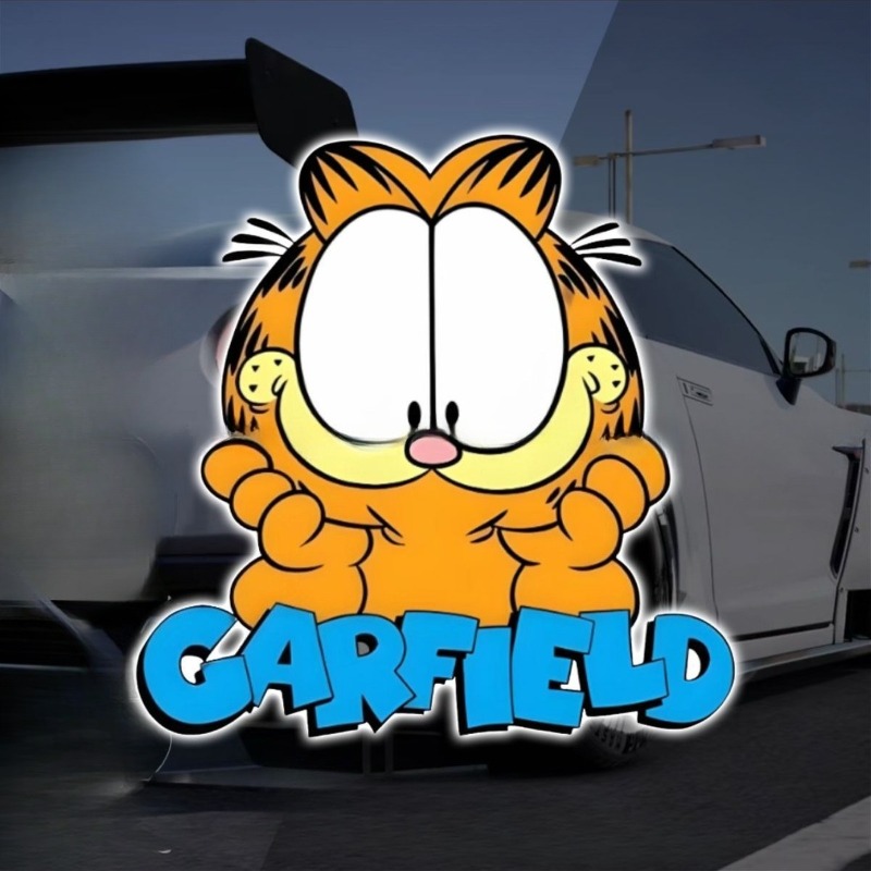 Creative cartoon cute Garfield - Car Accessories Sticker 评论和价格
