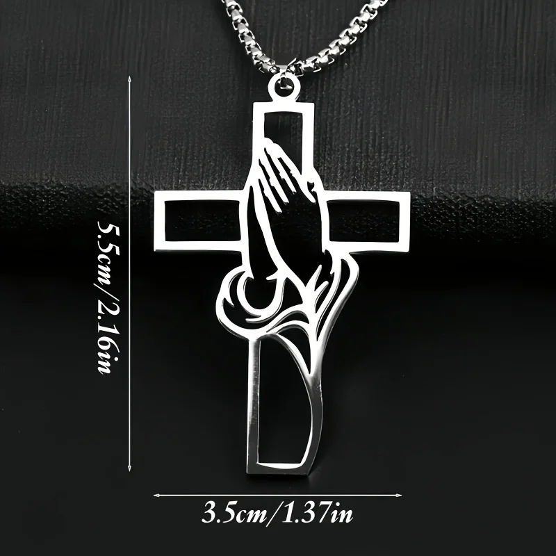 Hollow Prayer Hands Cross Pend - Car Accessories Mirror Hanging 评论和价格