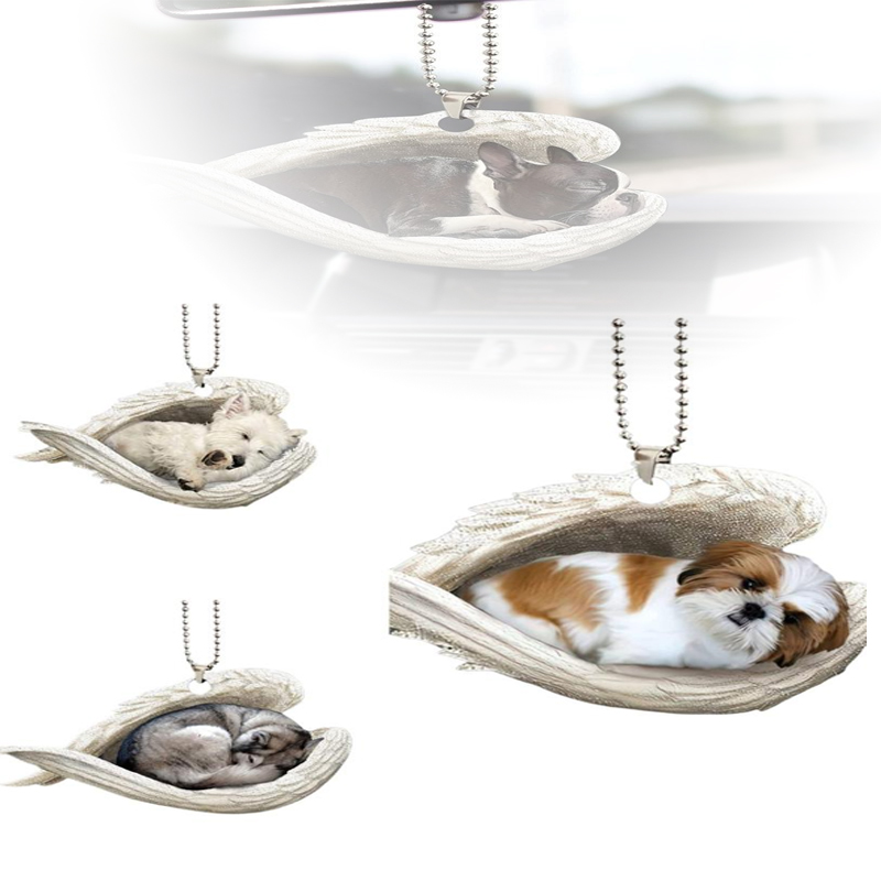 1*Creative Sleeping Angel Wing - Car Accessories Mirror Hanging 评论和价格
