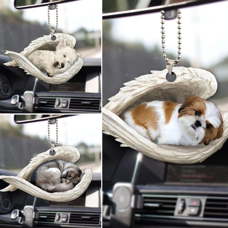 1*Creative Sleeping Angel Wing - Car Accessories Mirror Hanging 评论和价格