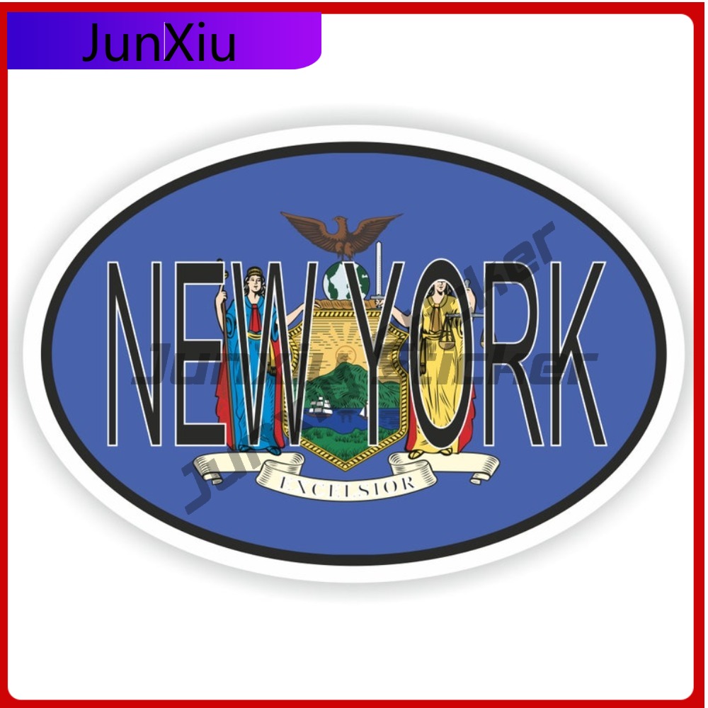 New York Oval Sticker With Nat - Car Accessories York 评论和价格