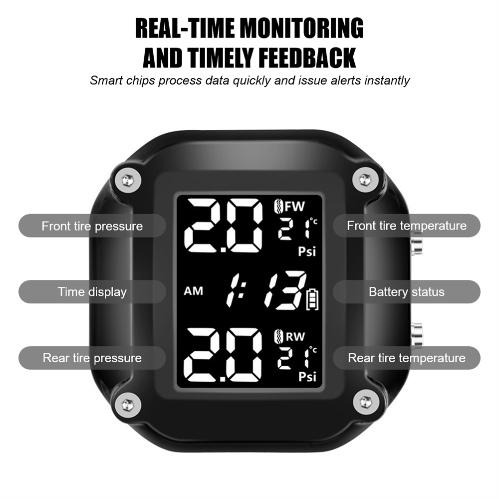 Motorbike TPMS With QC 3.0 Fas - Tire Pressure Monitor 评论和价格