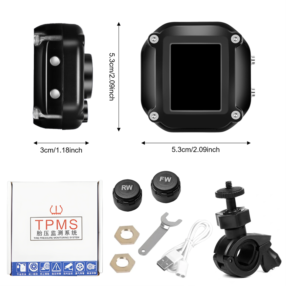 Motorbike TPMS With QC 3.0 Fas - Tire Pressure Monitor 评论和价格