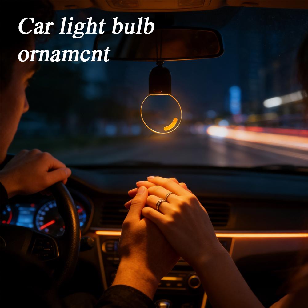 Creative Car Bulb Hanging Orna - Car Accessories Mirror Hanging 评论和价格