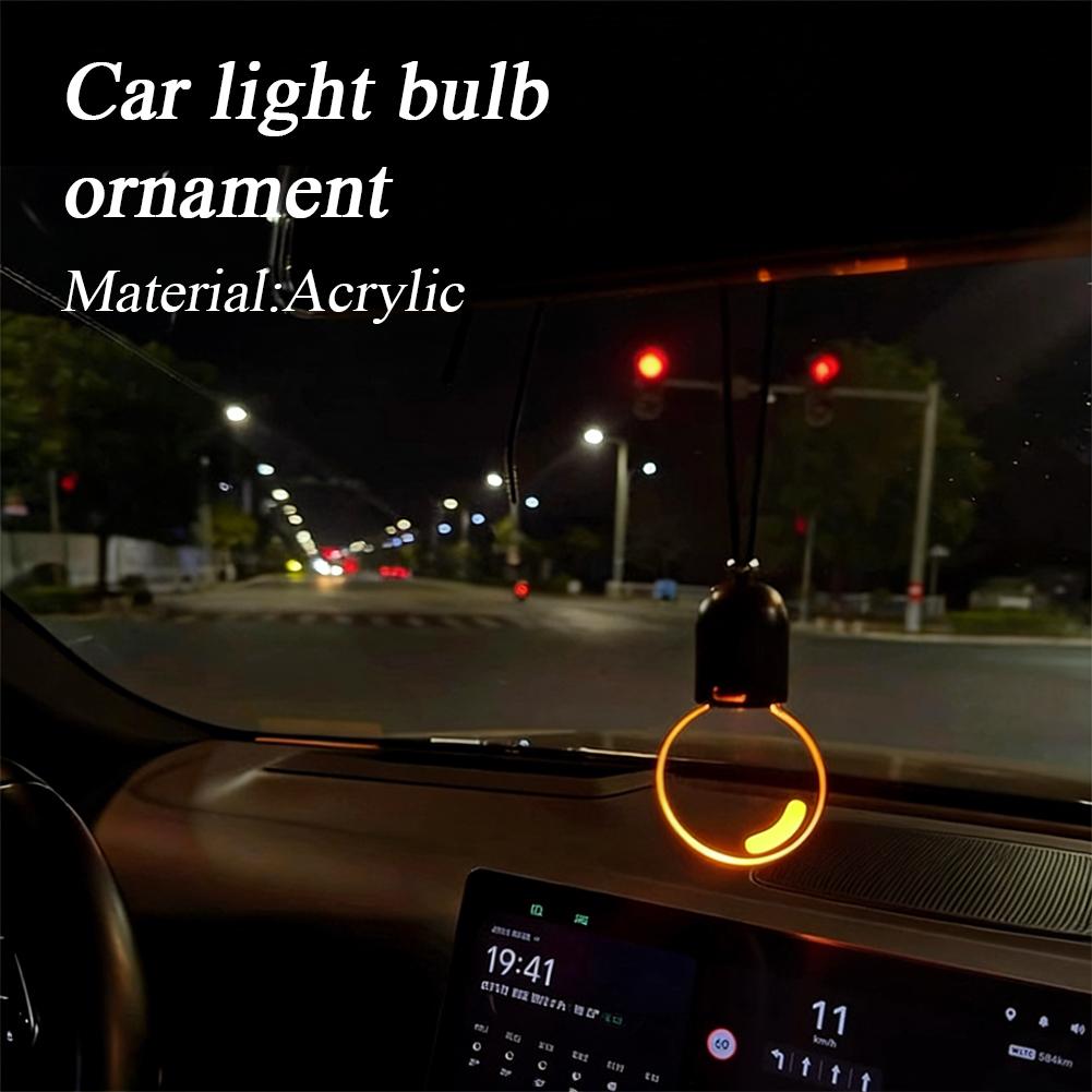 Creative Car Bulb Hanging Orna - Car Accessories Mirror Hanging 评论和价格