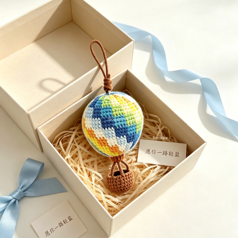 Cute Crochet Hot Air Balloon C - Car Accessories Mirror Hanging 评论和价格