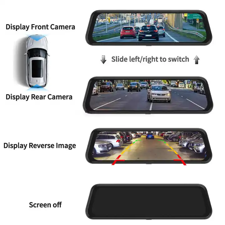 10'' Mirror Dash Cam Night Vis - Car Dash Cam 评论和价格