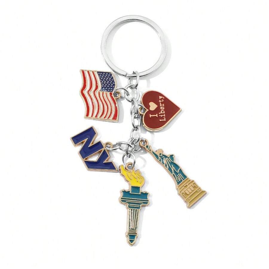 1pc Fashion National Flag Keyc - Car Accessories York 评论和价格