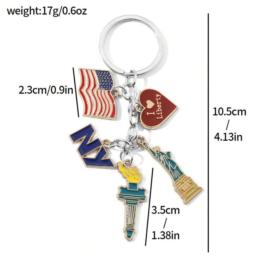 1pc Fashion National Flag Keyc - Car Accessories York 评论和价格
