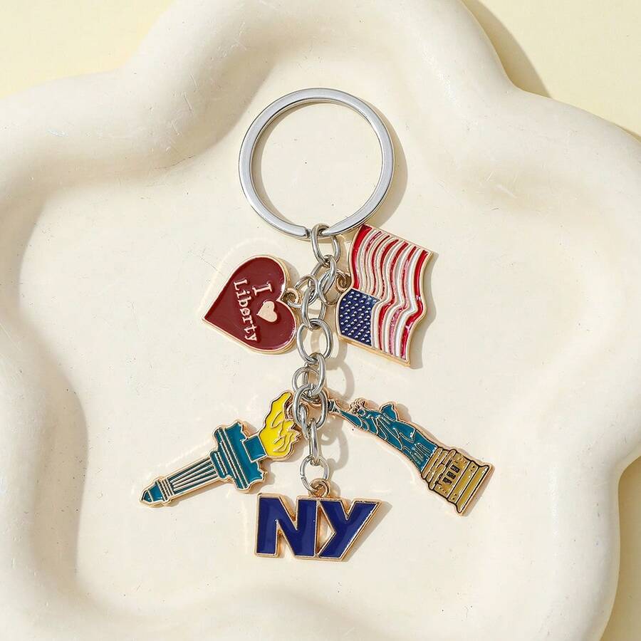 1pc Fashion National Flag Keyc - Car Accessories York 评论和价格