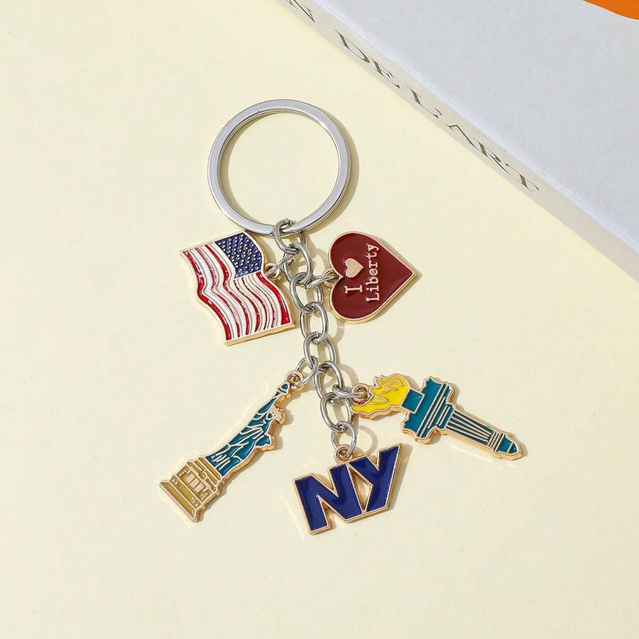 1pc Fashion National Flag Keyc - Car Accessories York 评论和价格