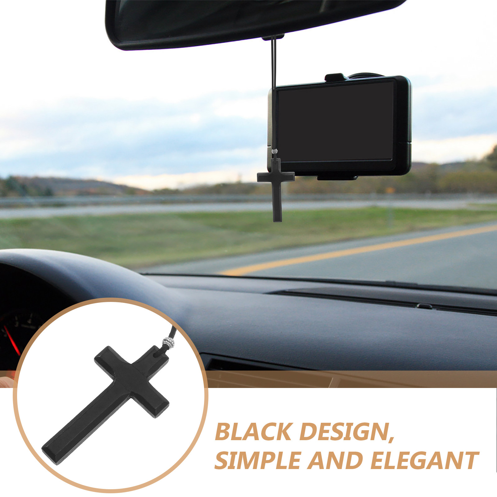 Wooden Hanging Ornament Sleek  - Car Accessories Mirror Hanging 评论和价格