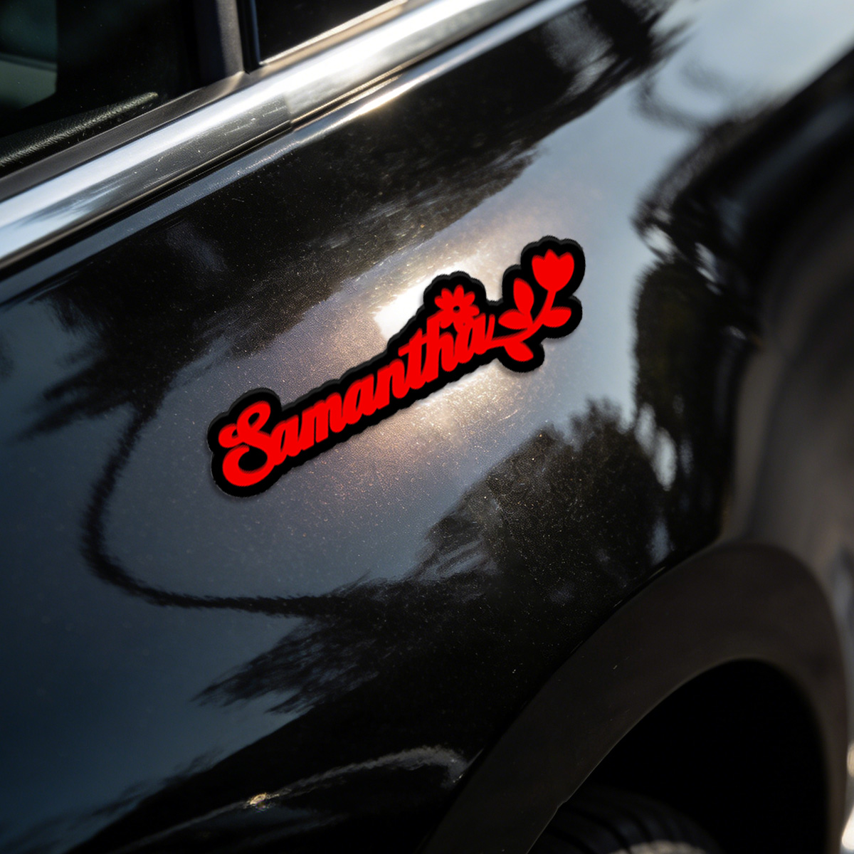 Floral Style Car Sticker, Wate - Car Accessories Sticker 评论和价格