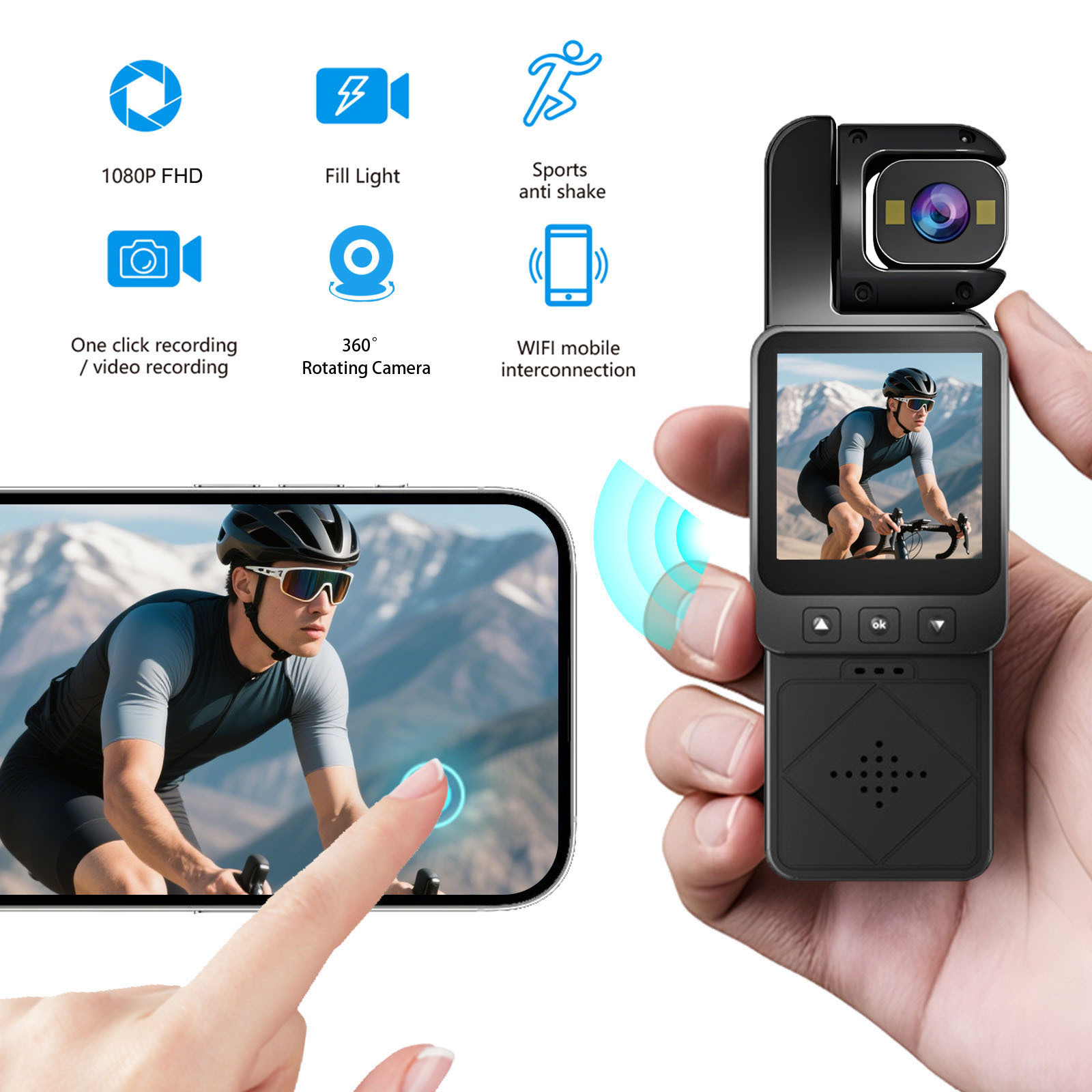 DV02 4K Handheld Action Camera - Car Accessories Online 评论和价格