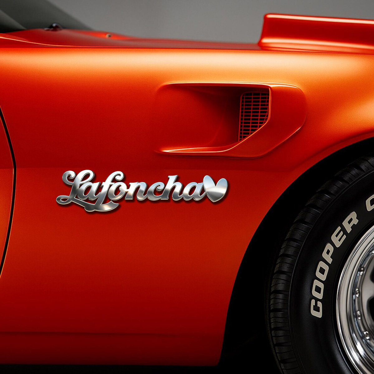 Custom Font Heart 3D Metal Car - Car Accessories Sticker 评论和价格