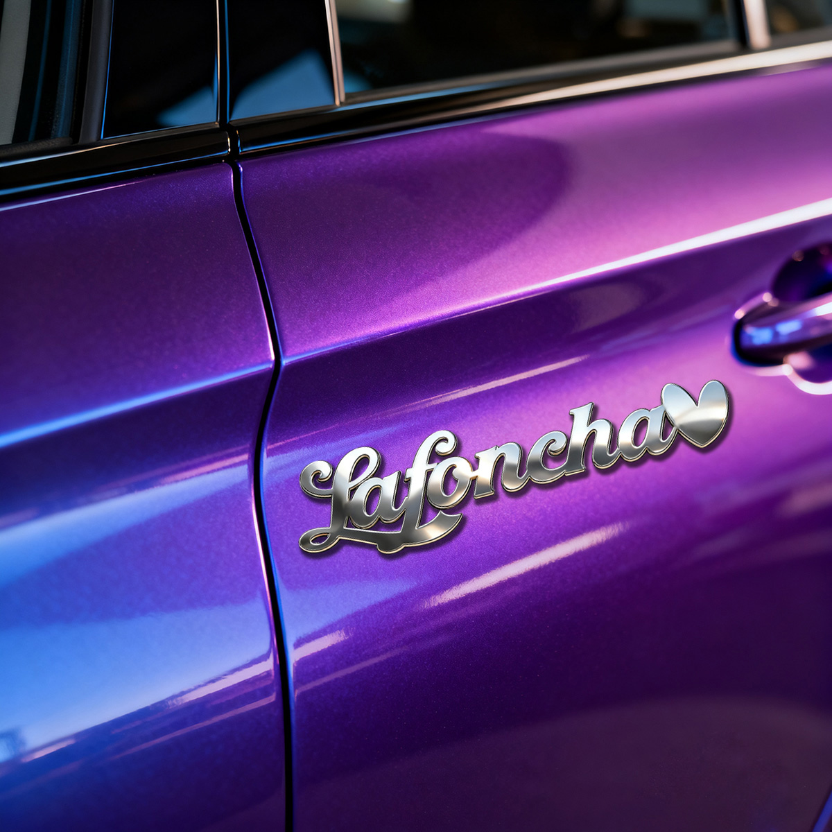 Custom Font Heart 3D Metal Car - Car Accessories Sticker 评论和价格