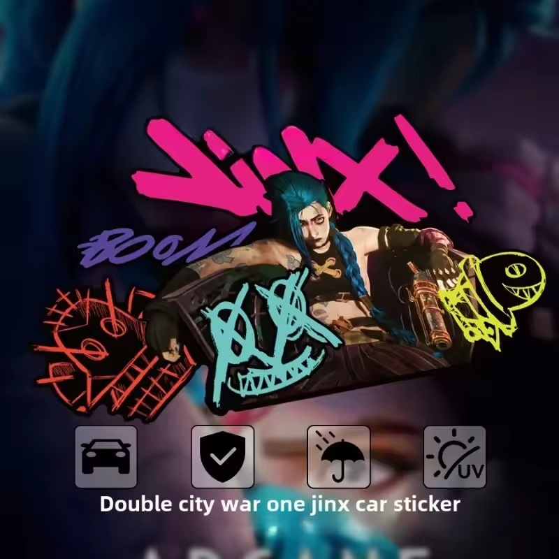 Arcane Jinx Graffiti Reflectiv - Car Accessories Sticker 评论和价格