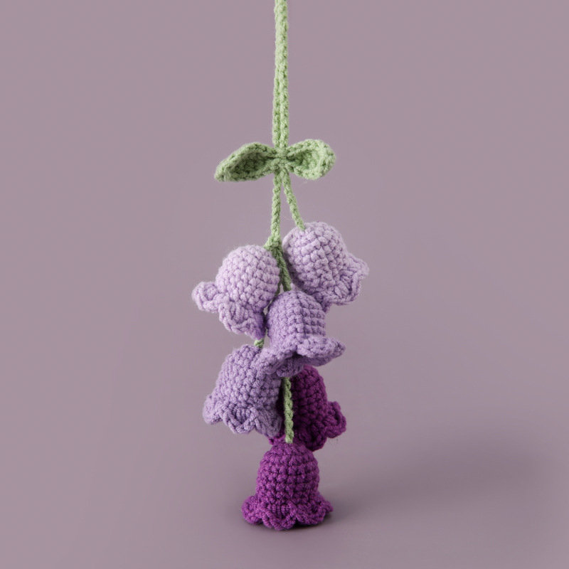 Cute Bellflower Knitted Pendan - Car Accessories Mirror Hanging 评论和价格