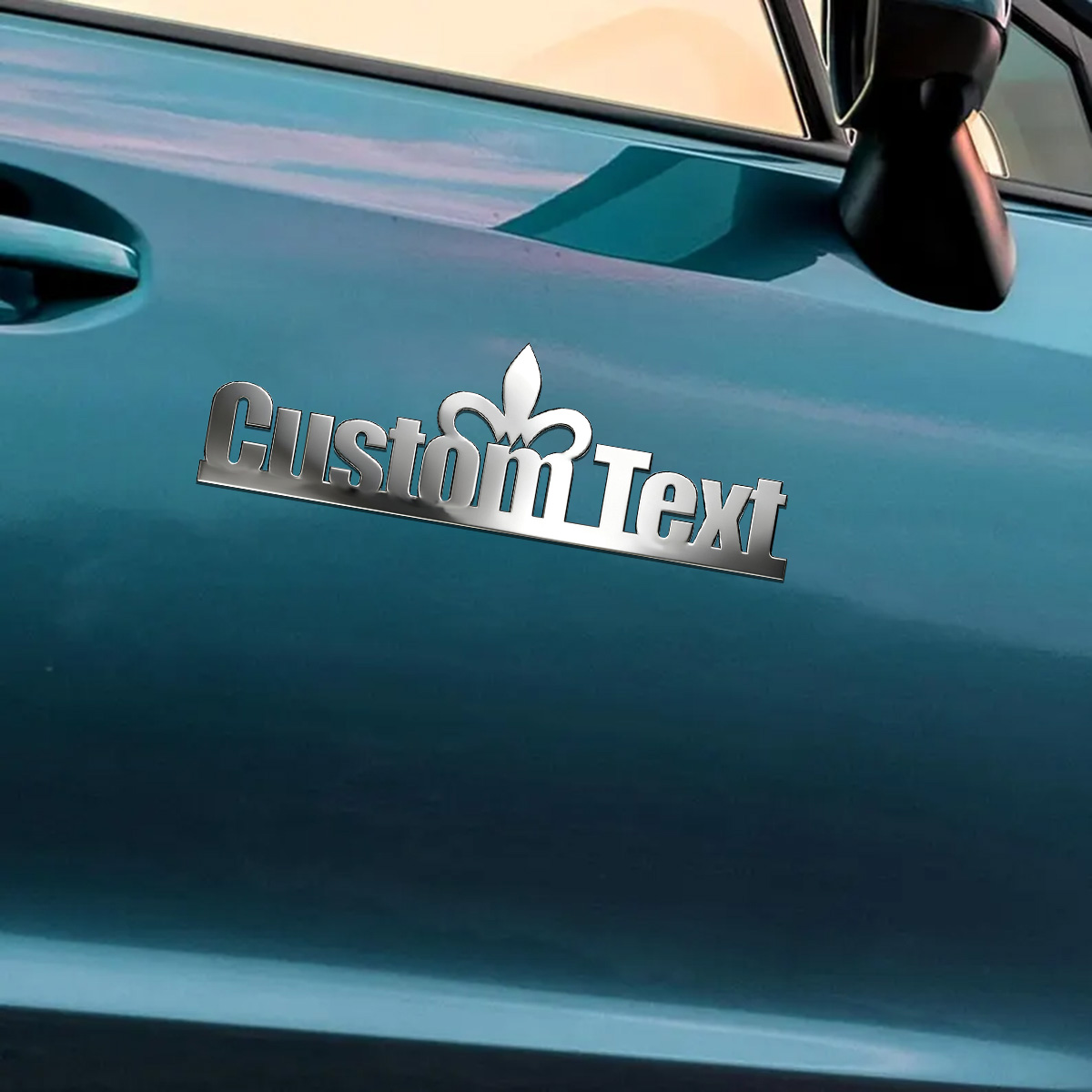 Classic Font Chic Crown Metal  - Car Accessories Sticker 评论和价格