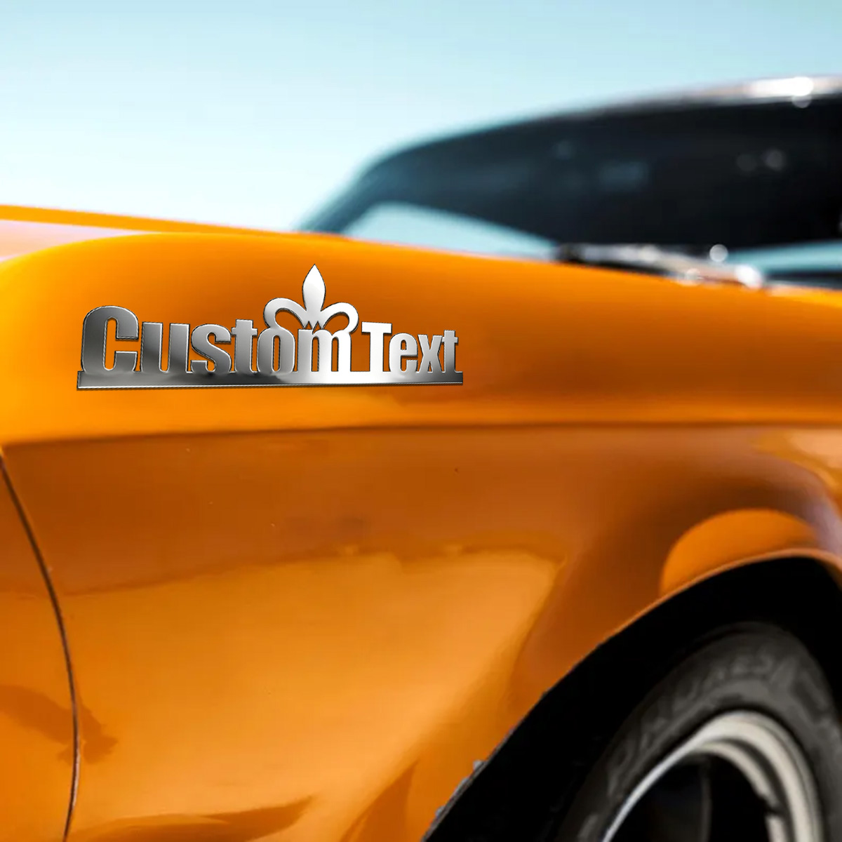 Classic Font Chic Crown Metal  - Car Accessories Sticker 评论和价格