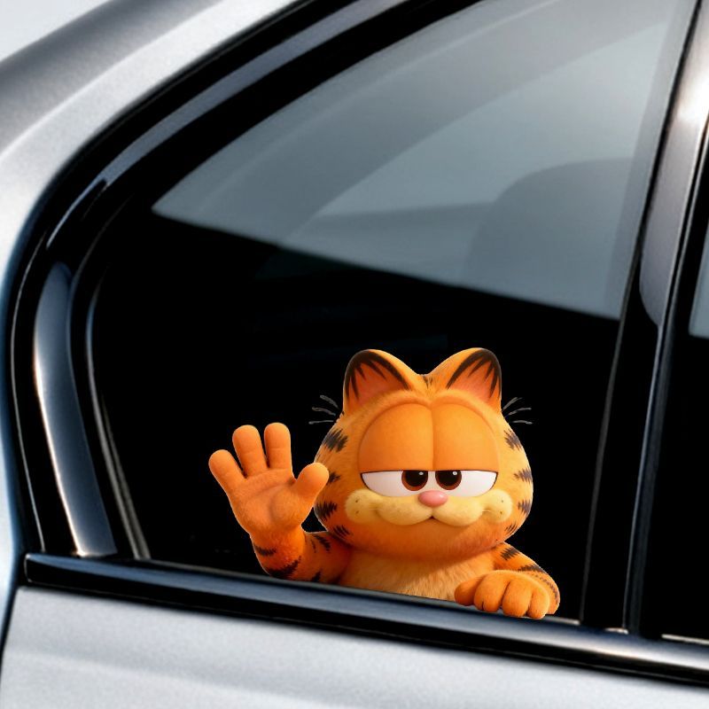 Garfield anime cartoon cute fu - Car Accessories Sticker 评论和价格