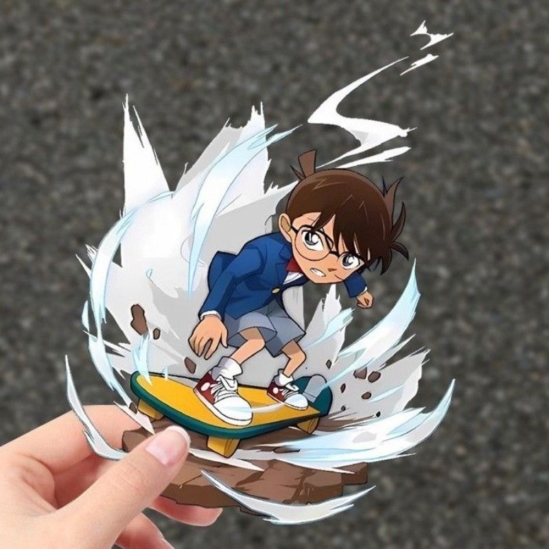 Detective Conan Cartoon Skateb - Car Accessories Sticker 评论和价格