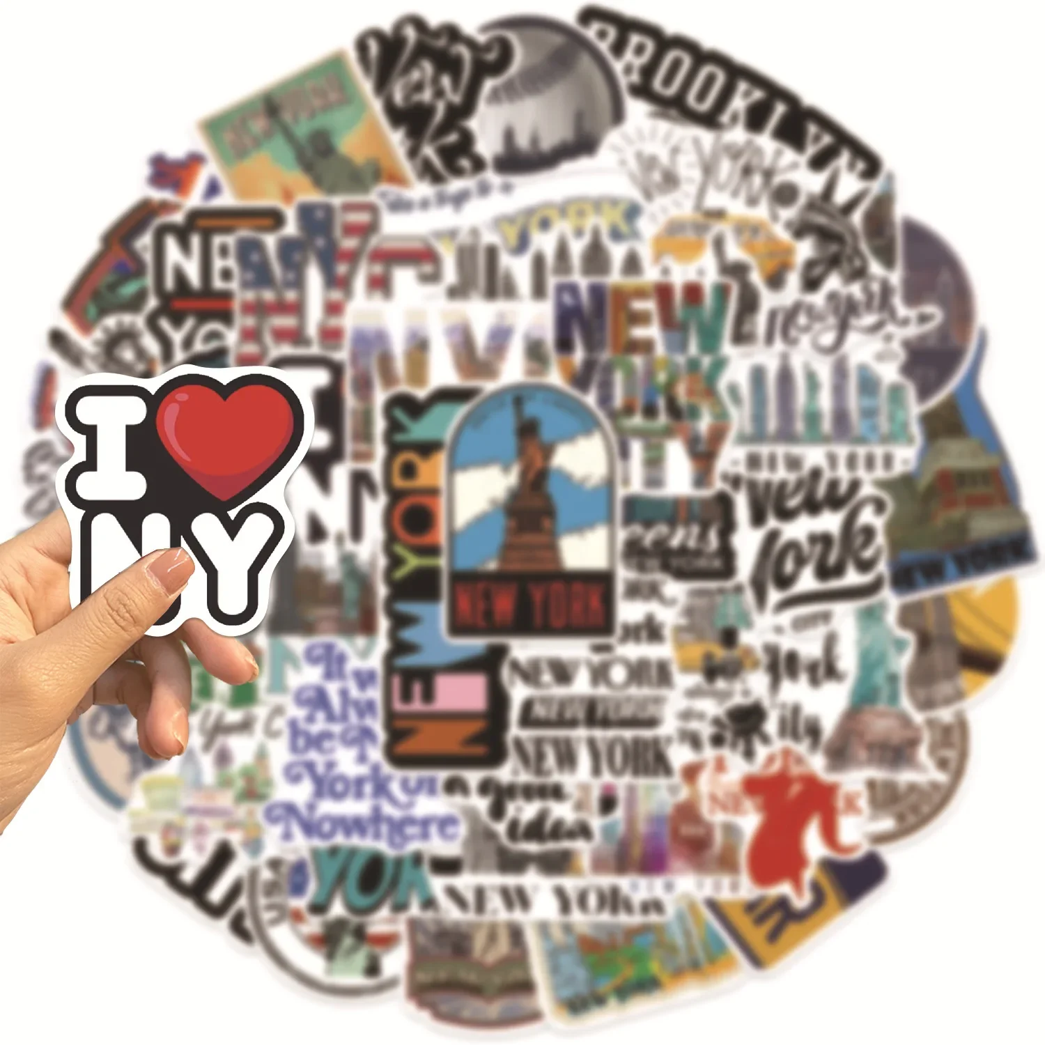 50/100pcs Cute New York City T - Car Accessories York 评论和价格