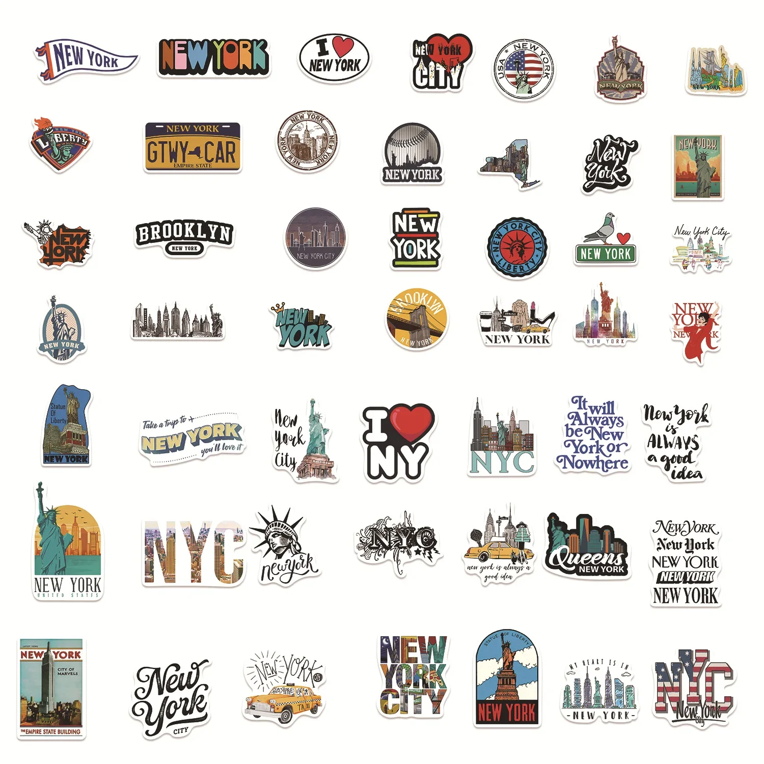 50/100pcs Cute New York City T - Car Accessories York 评论和价格