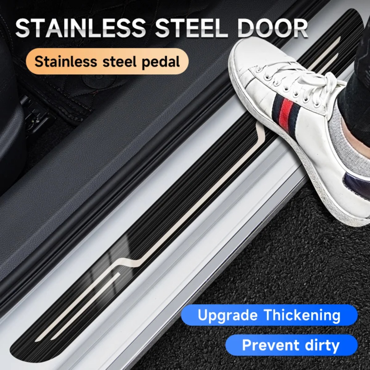 Car Door Sill Strip Stainless  - Car Accessories You Need 评论和价格