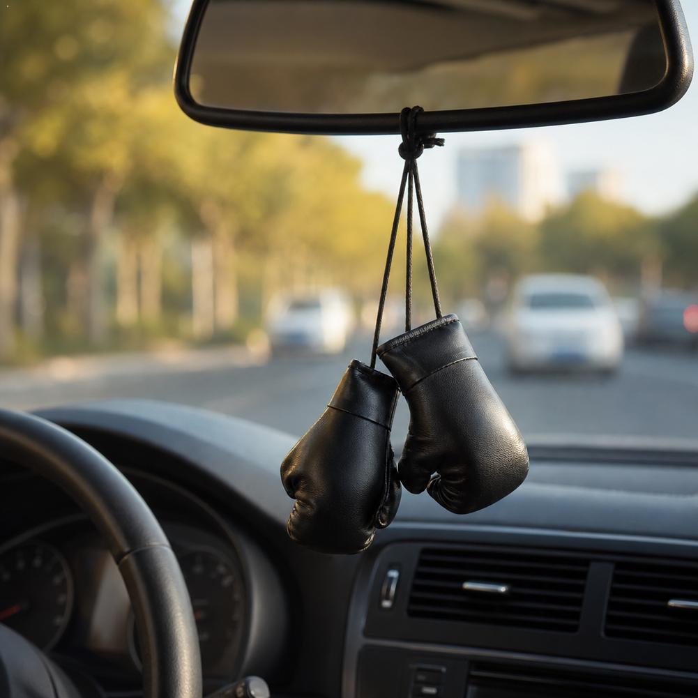1 Pair Car Boxing Gloves Hangi - Car Accessories Mirror Hanging 评论和价格